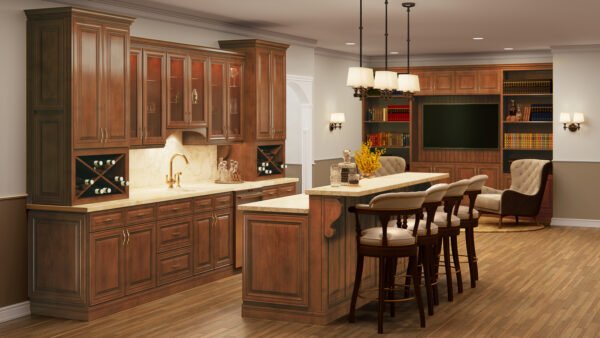 CS-B18 Raised Panel Saddle Base Cabinets