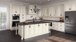 CW-RS30-TypeA Raised Panel Antique White Accessories