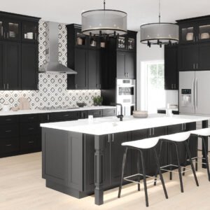 SB-3DB21 Shaker BLACK Base Cabinets