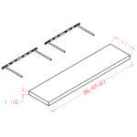 CS-FS36 Raised Panel Saddle Wall Cabinets