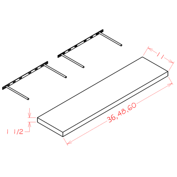 CS-FS36 Raised Panel Saddle Wall Cabinets