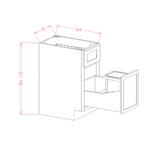 SG-B15FHTCPO Shaker Grey Base Cabinets