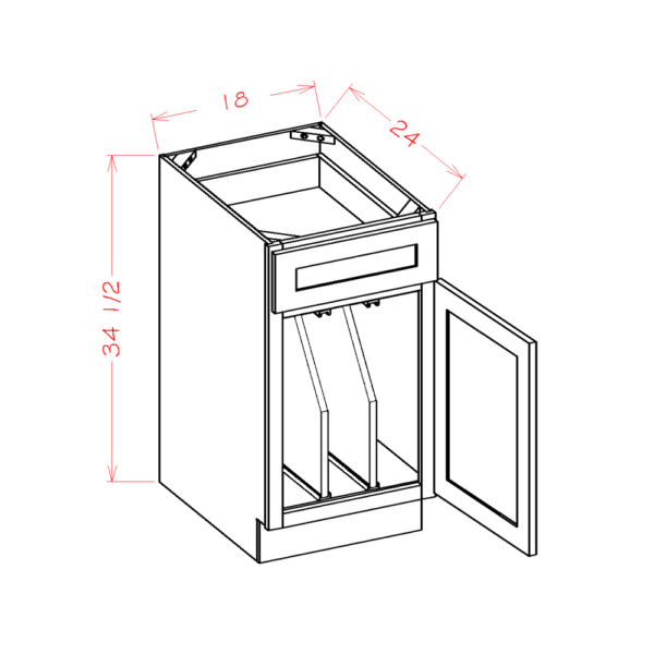 OT-B15TD Oxford Toffee Base Cabinets