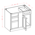 CS-BBC42 Raised Panel Saddle Base Cabinets