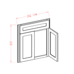 SG-DCSF42 Shaker Grey Base Cabinets