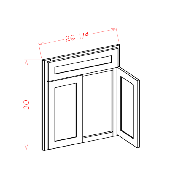SG-DCSF42 Shaker Grey Base Cabinets