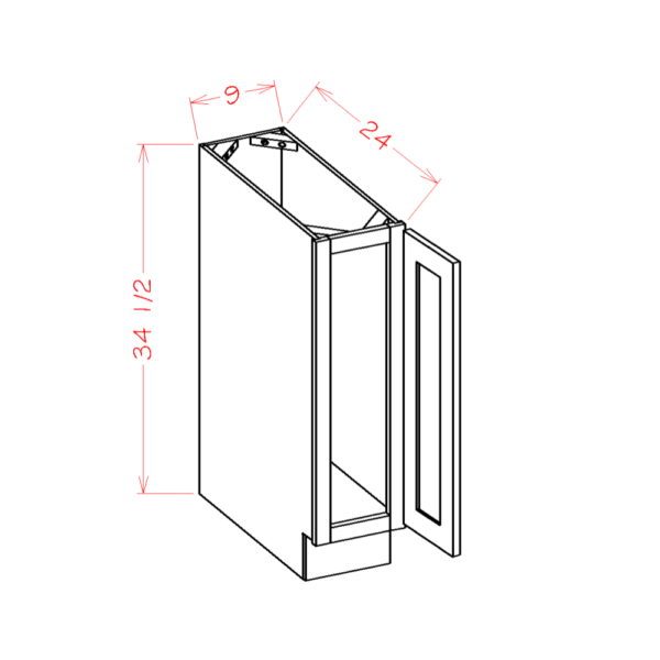 CS-BT9 Raised Panel Saddle Base Cabinets