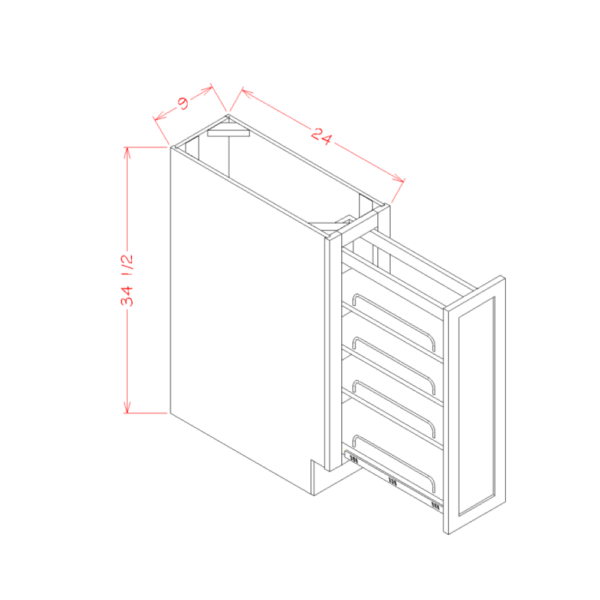 SD-BT9PO Shaker Dove Base Cabinets