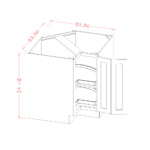 OW-LSB33 Oxford White Base Cabinets