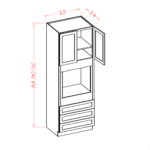 SH-O338424 Shaker Honey Tall Cabinets