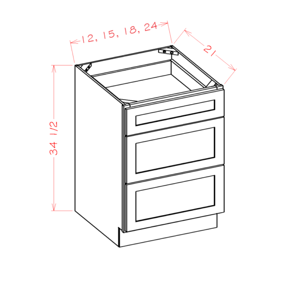 CS-3VDB12 Raised Panel Saddle Vanities