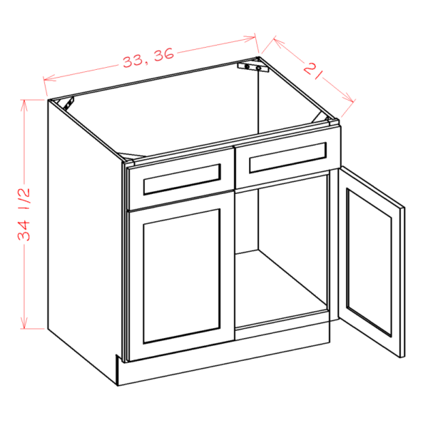CS-VS24 Raised Panel Saddle Vanities