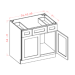 CS-VSD42 Raised Panel Saddle Vanities