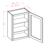 CS-W1530 Raised Panel Saddle Wall Cabinets