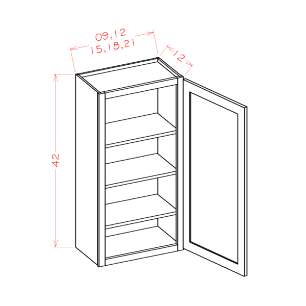 SG-W0942 Shaker Grey Wall Cabinets