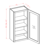 OT-W1542GD Oxford Toffee Wall Cabinets