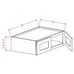 SB-W361824 Shaker BLACK Wall Cabinets