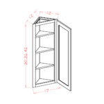 SG-AW1242 Shaker Grey Wall Cabinets