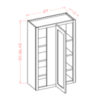 CS-WBC2730 Raised Panel Saddle Wall Cabinets