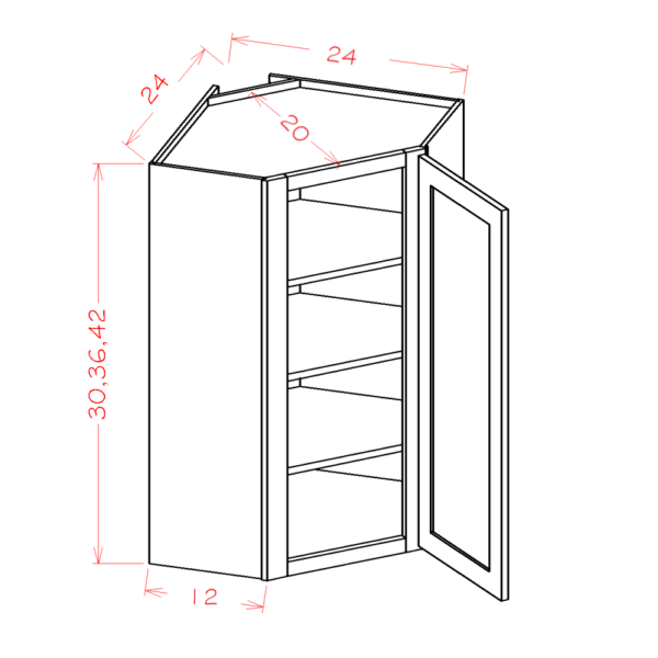 OT-DCW2442 Oxford Toffee Wall Cabinets