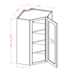 SG-DCW2442GD Shaker Grey Wall Cabinets
