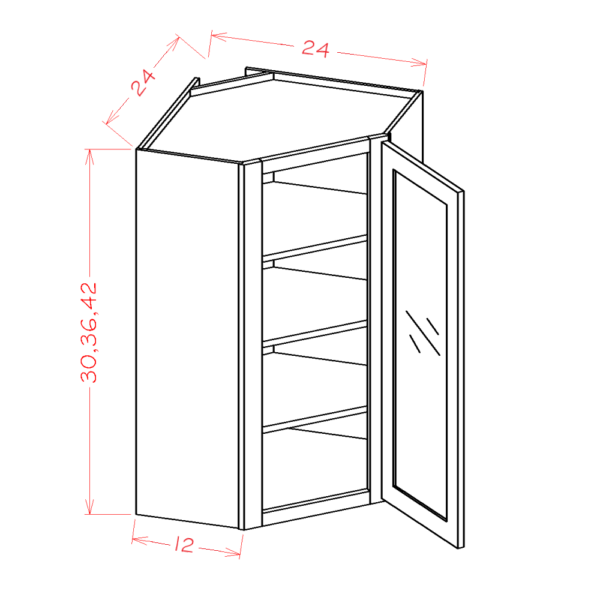 SG-DCW2442GD Shaker Grey Wall Cabinets