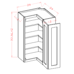 CW-WER2430 Raised Panel Antique White Wall Cabinets