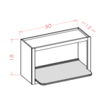 SG-WMSSHELF Shaker Grey Wall Cabinets