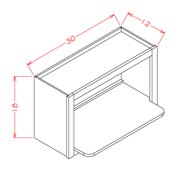 OT-WXR3018 Oxford Toffee Wall Cabinets